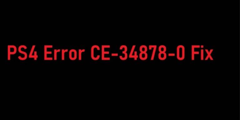 PS4 Error CE-34878-0 Fix