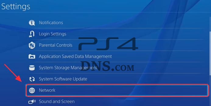 ps4 network setting