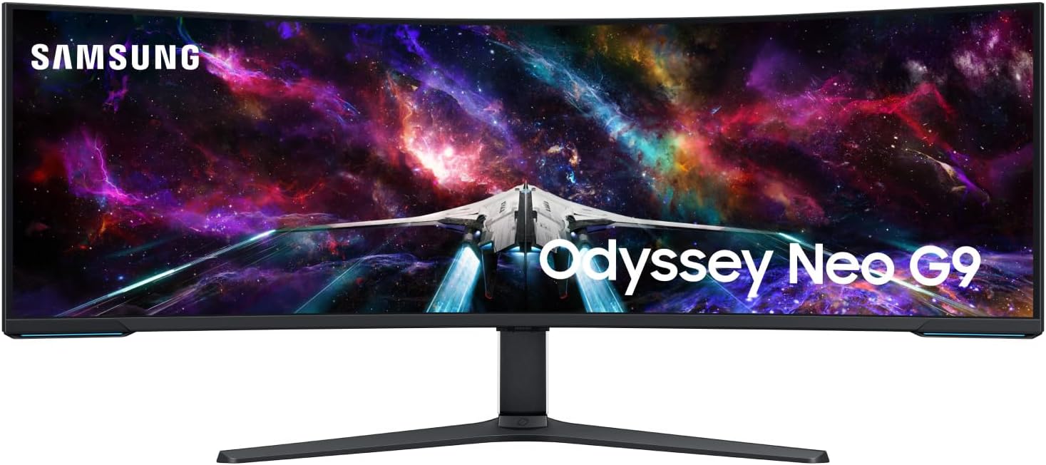 **Frequently Asked Questions (FAQ) - Samsung 57-Inch DUHD Gaming Monitor** 1. **What is the resolution of the Samsung 57-Inch DUHD Gaming Monitor?** - The monitor boasts a maximum resolution of 7680 x 2160 pixels, providing an incredibly detailed and immersive visual experience. 2. **What makes it the "World's 1st Dual UHD Monitor"?** - The Samsung DUHD Gaming Monitor is considered the world's first dual UHD monitor as it offers a display as wide as two UHD monitors, delivering an expansive field of view and pin-sharp images. 3. **How does the curved design enhance the gaming experience?** - The curved design wraps vivid scenes around the player, creating an immersive environment that intensifies the gaming experience, making every moment on the screen more captivating. 4. **What is the refresh rate of the monitor, and why does it matter?** - The monitor features a high refresh rate of 240Hz, reducing lag and ensuring smooth, responsive gameplay. A higher refresh rate is particularly beneficial for fast-paced action games. 5. **What is the significance of the 1ms (GTG) response time?** - The 1ms (GTG) response time minimizes ghosting, allowing gamers to play with precision and clarity, especially in fast-moving scenes. 6. **What is AMD FreeSync Premium Pro, and how does it benefit gamers?** - AMD FreeSync Premium Pro is a technology that ensures hyper-fast action is displayed seamlessly and stutter-free, providing a competitive edge to gamers in fast-paced games. 7. **How does Quantum Matrix Technology contribute to picture quality?** - Quantum Matrix Technology with Quantum Mini LEDs creates controlled brightness and improved contrast. With 2,392 local dimming zones and the highest 12-bit black levels, it delivers unmatched picture quality for a realistic visual experience. 8. **What is VESA DisplayHDR 1000, and why is it important?** - VESA DisplayHDR 1000 certification indicates a 1,000 nit peak brightness and a 1,000,000:1 contrast ratio, enabling enhanced color expression and depth. This feature allows users to spot details in dark areas of the screen, providing a competitive advantage in gaming. 9. **What input options are available on the monitor?** - The Samsung DUHD Gaming Monitor offers a multitude of input options, including DisplayPort 2.1, HDMI 2.1, and a USB Hub, providing users with versatile connectivity options to hook up their favorite devices. 10. **Is the monitor suitable for both casual and competitive gamers?** - Yes, the Samsung DUHD Gaming Monitor is designed to cater to a wide range of gamers, from casual players to competitive enthusiasts. Its groundbreaking features make it a top choice for those seeking an unparalleled visual experience. These FAQs provide an overview of the key features and functionalities of the Samsung 57-Inch DUHD Gaming Monitor, offering valuable information for potential users.